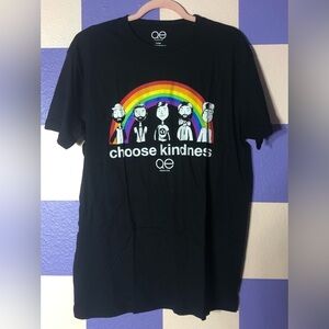 NWT Queer Eye Official Merch Black Rainbow Pride Tee - Size L